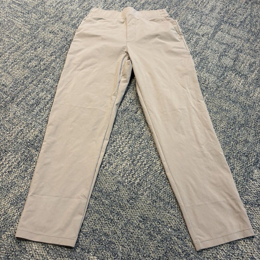 UNIQLO AIRism Polyester Women’s Pull On Stretch Pants Beige Size S 27-30 Waist
